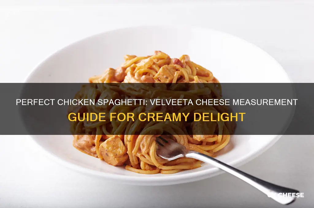 how many oz of velveeta cheese in chicken spaghetti