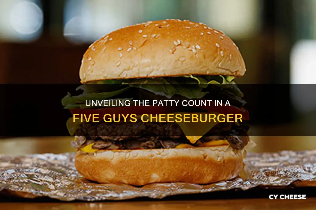 how many patties does a 5 guys cheese burger have