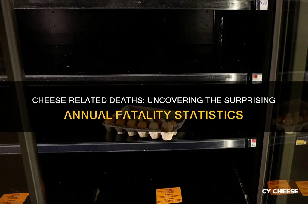 how many people die from cheese a year