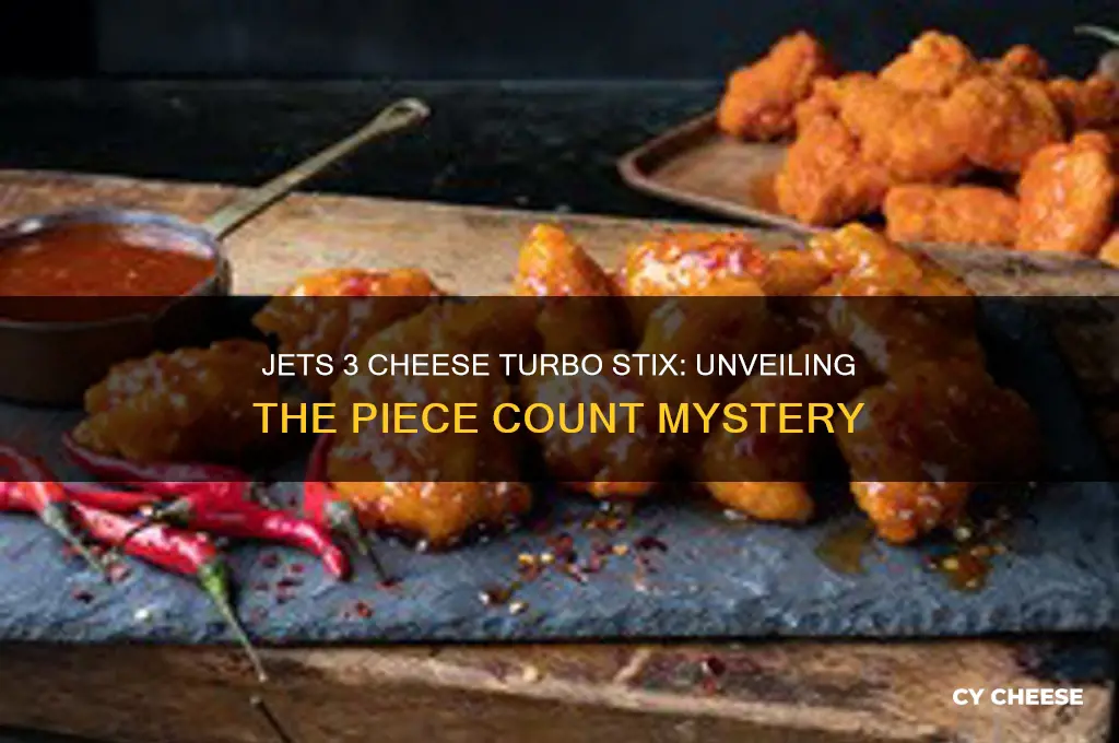 how many pieces in jets 3 cheese turbo stix