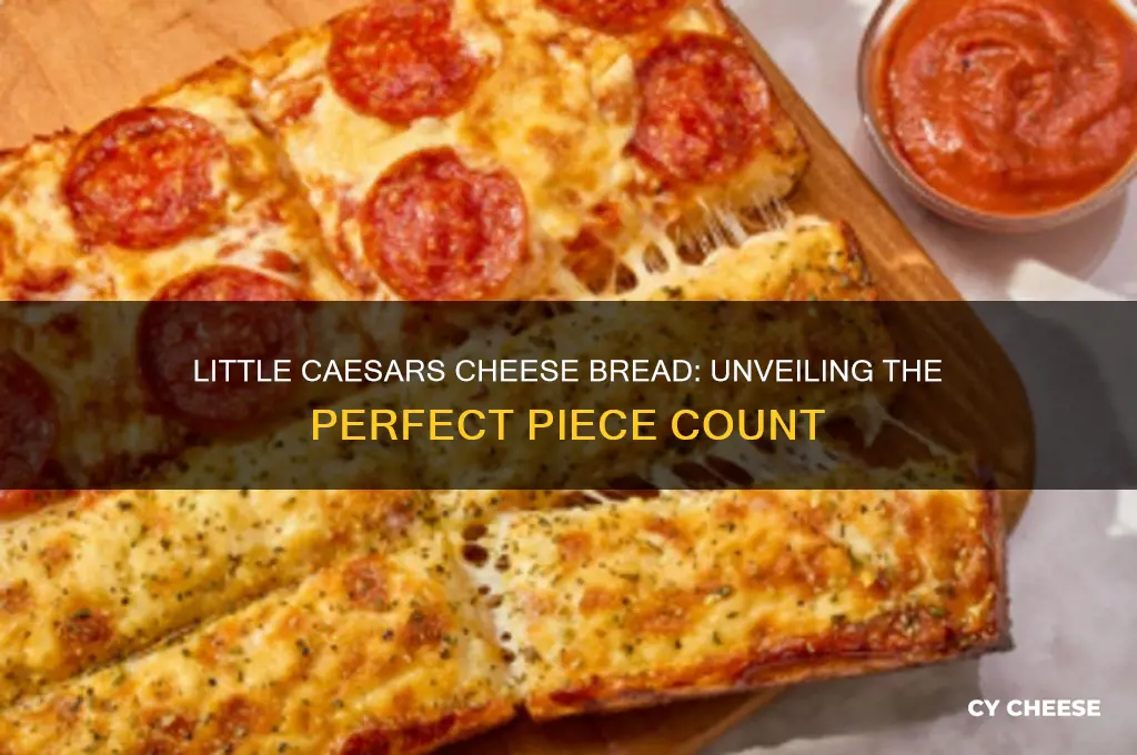 how many pieces in little caesars cheese bread