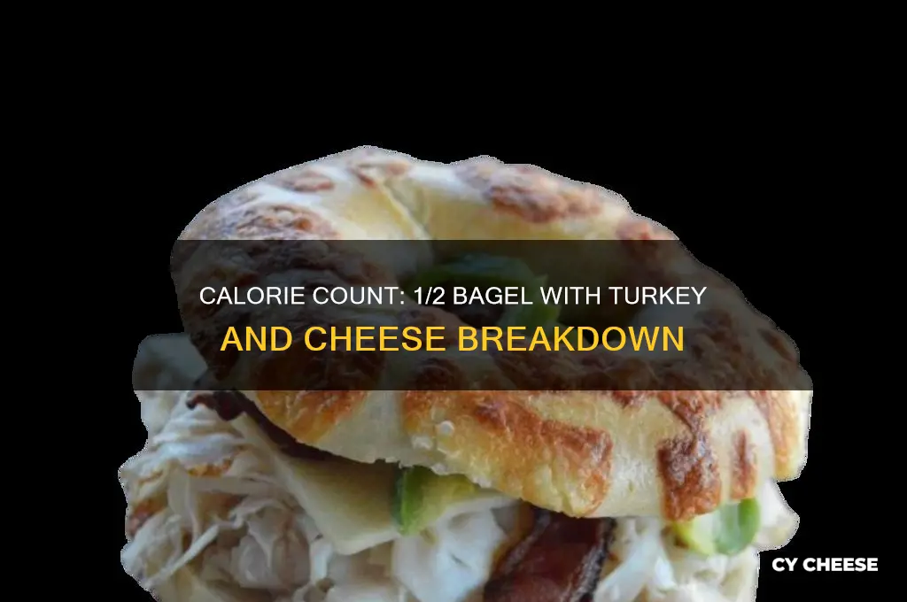 how many points 1 2 bagel with turkey and cheese