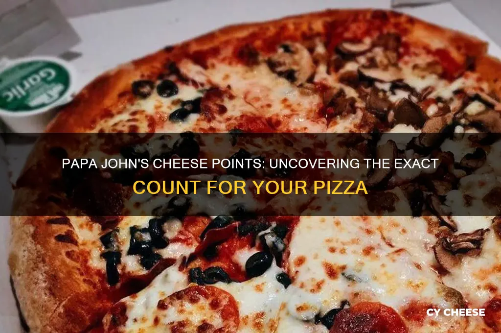 how many points are attrributed to cheese papa johns