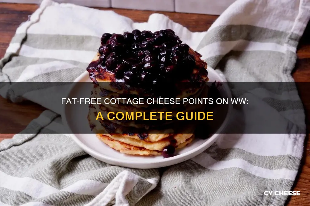 how many points are fat free cottage cheese on ww