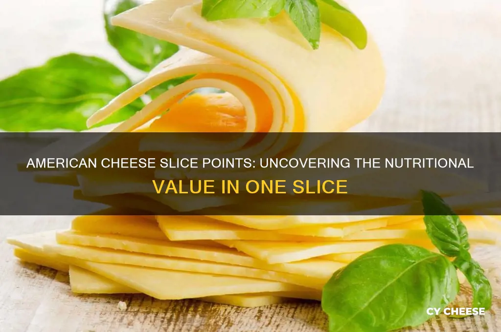 how many points in one slice american cheese