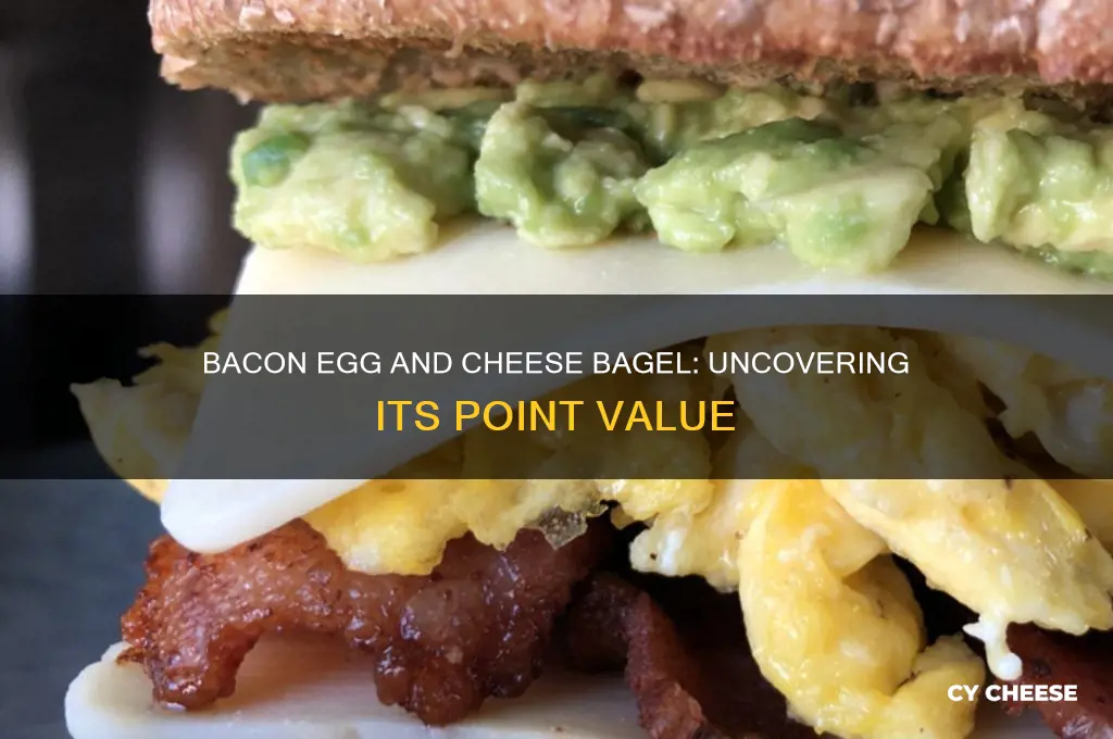 how many points is a bacon egg and cheese bagel