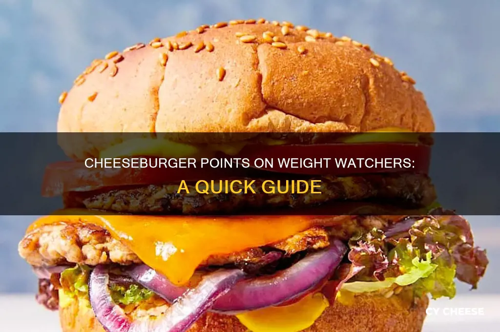 how many points is a cheese burger on weight watxhwrs