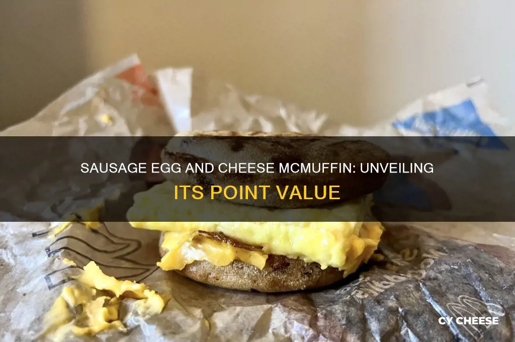 how many points is a sausage egg and cheese mcmuffin