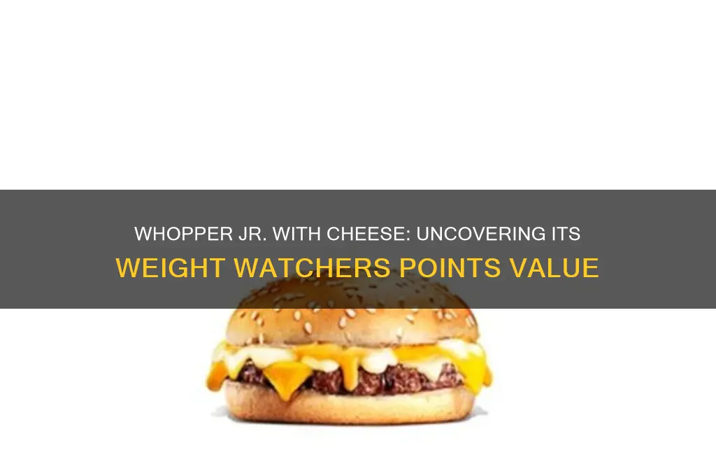 how many points is a whopper jr with cheese