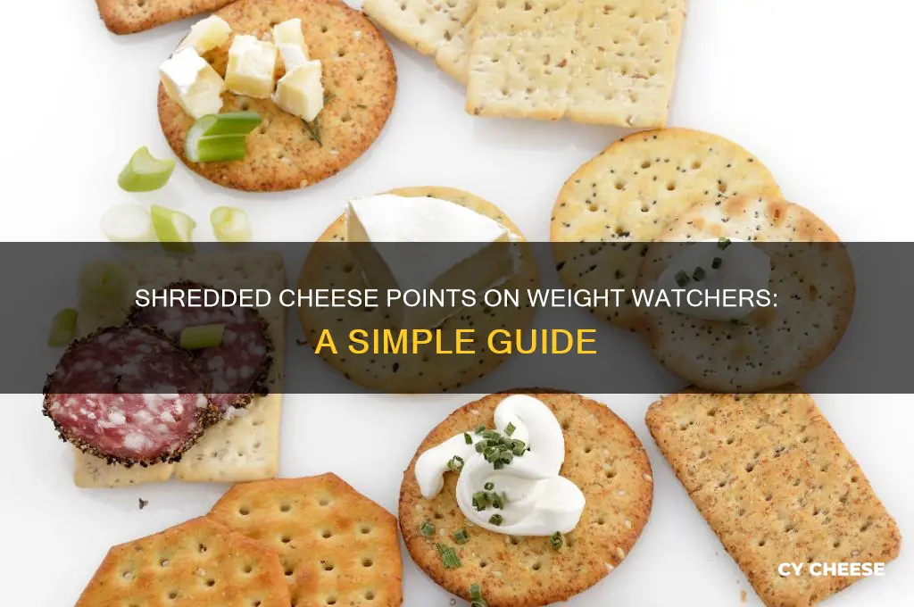 how many points is shredded cheese on weight watchers