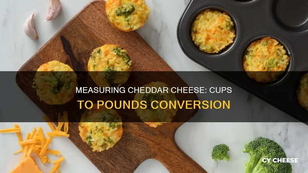 how many pounds is 5 cups cheddar cheese