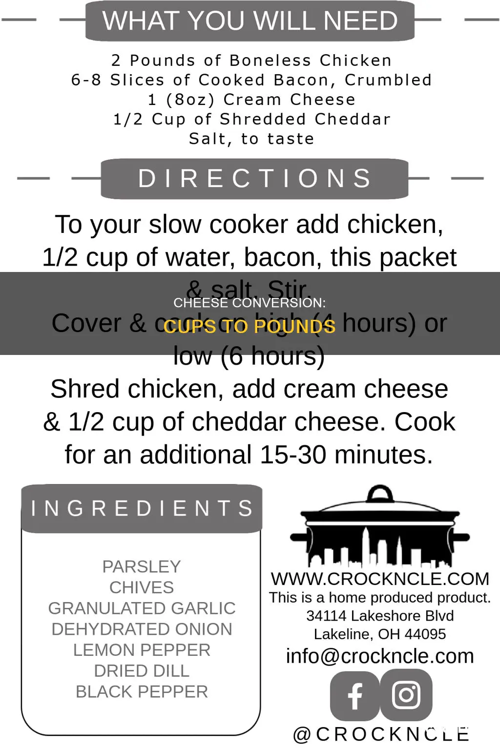 how many pounds is 8 cups of cheese