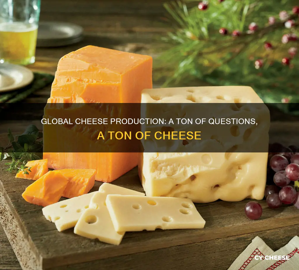 how many pounds of cheese are made worldwide per year