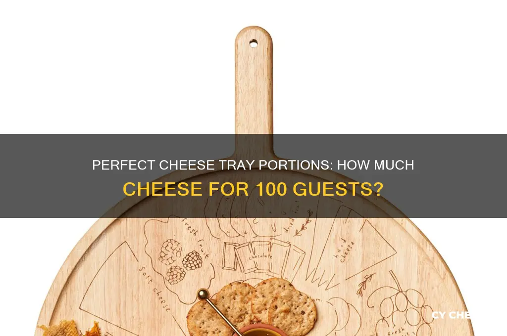 how many pounds of cheese for 100 people on tray