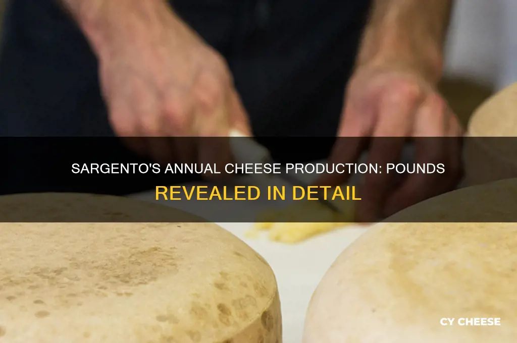 how many pounds of cheese in year ar sargento