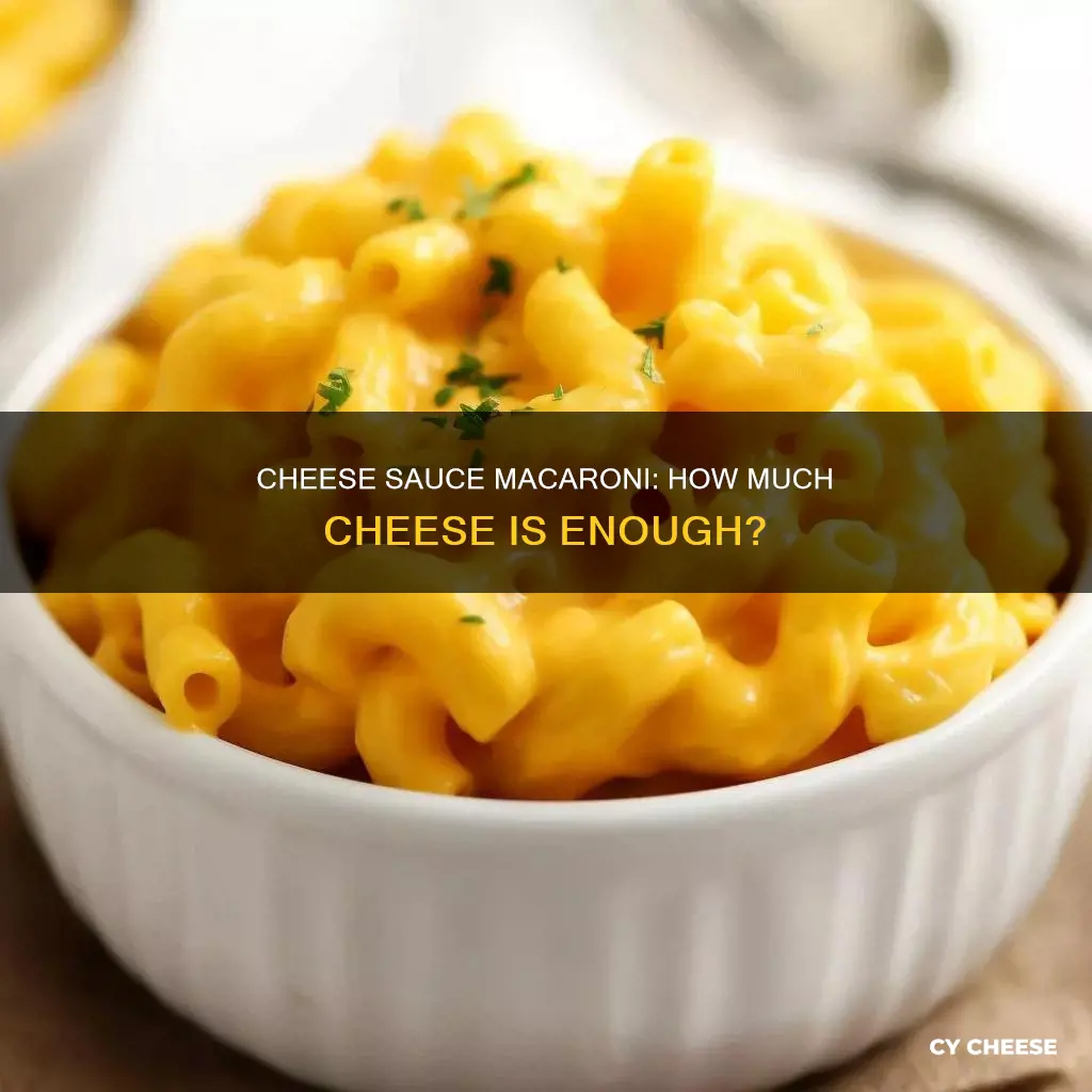 how many pounds of cheese sauce for macaroni