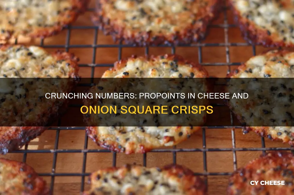 how many propoints in cheese and onion square crisps