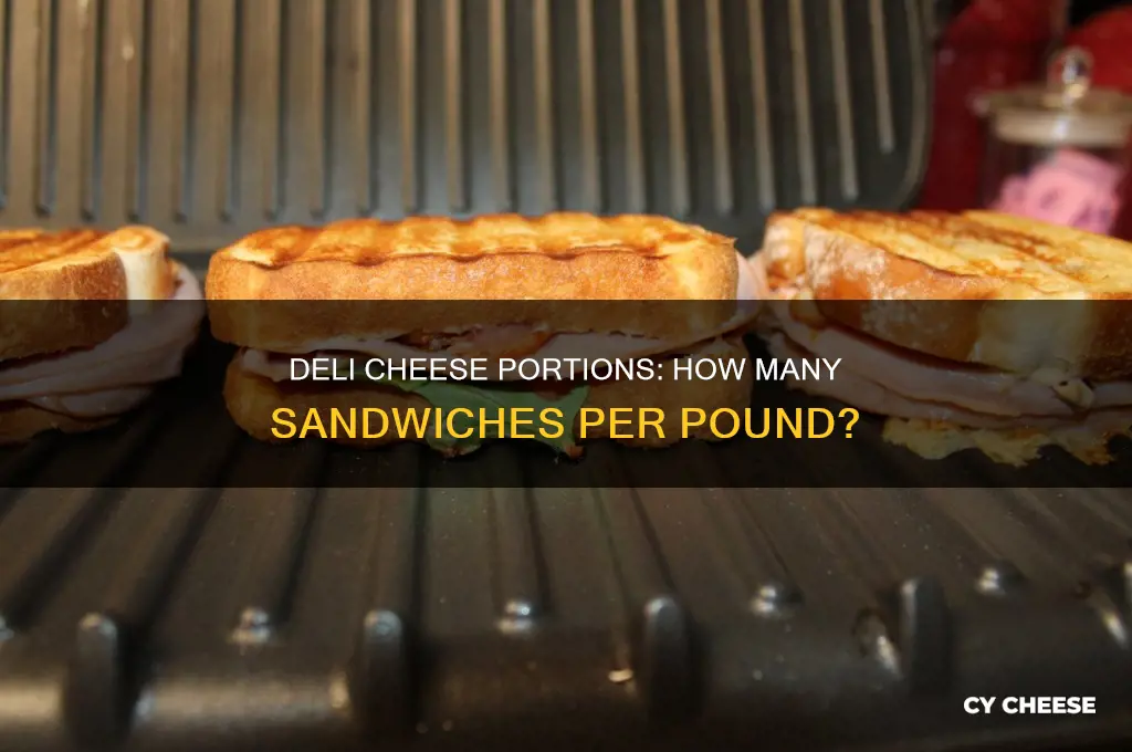 how many sandwiches per pound of deli cheese