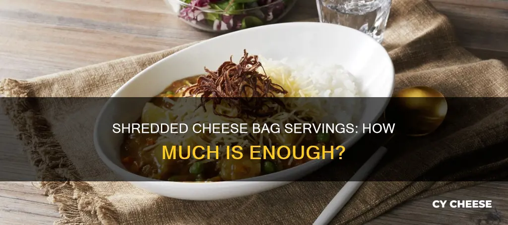 how many servings in a bag of shredded cheese