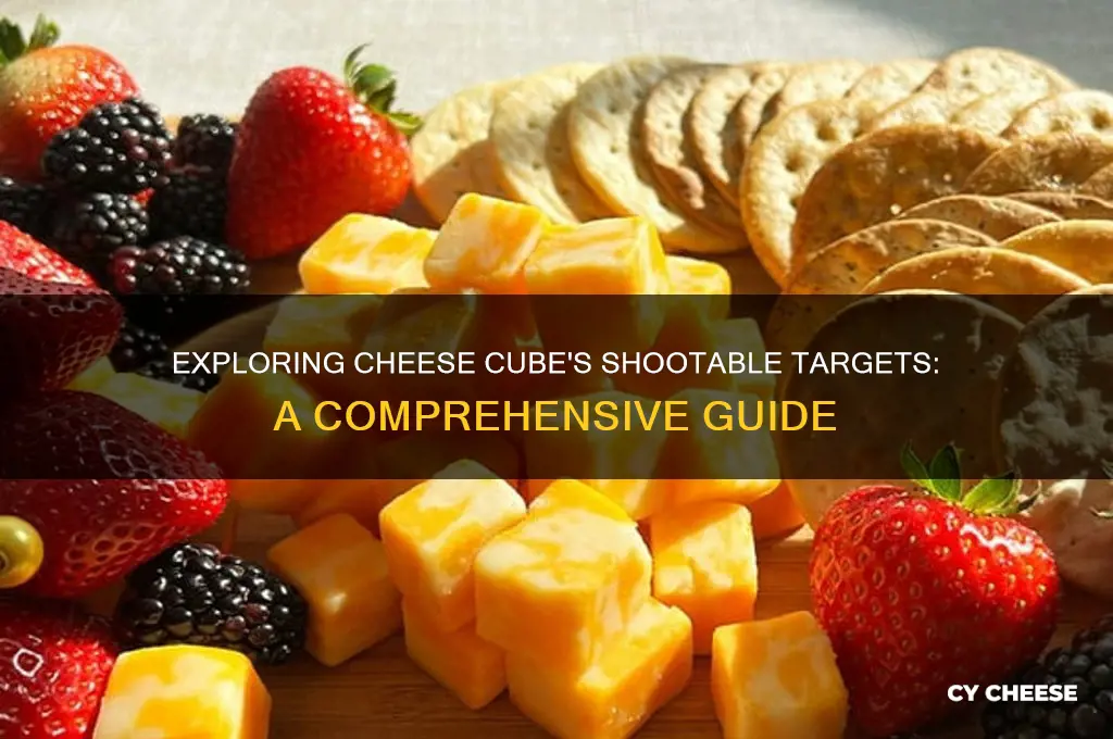 how many shootable targetrs are in cheese cube