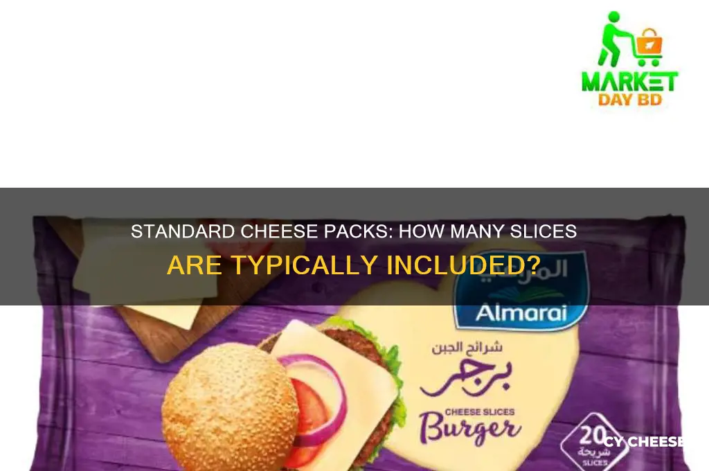 how many slices come in standard pack of cheese