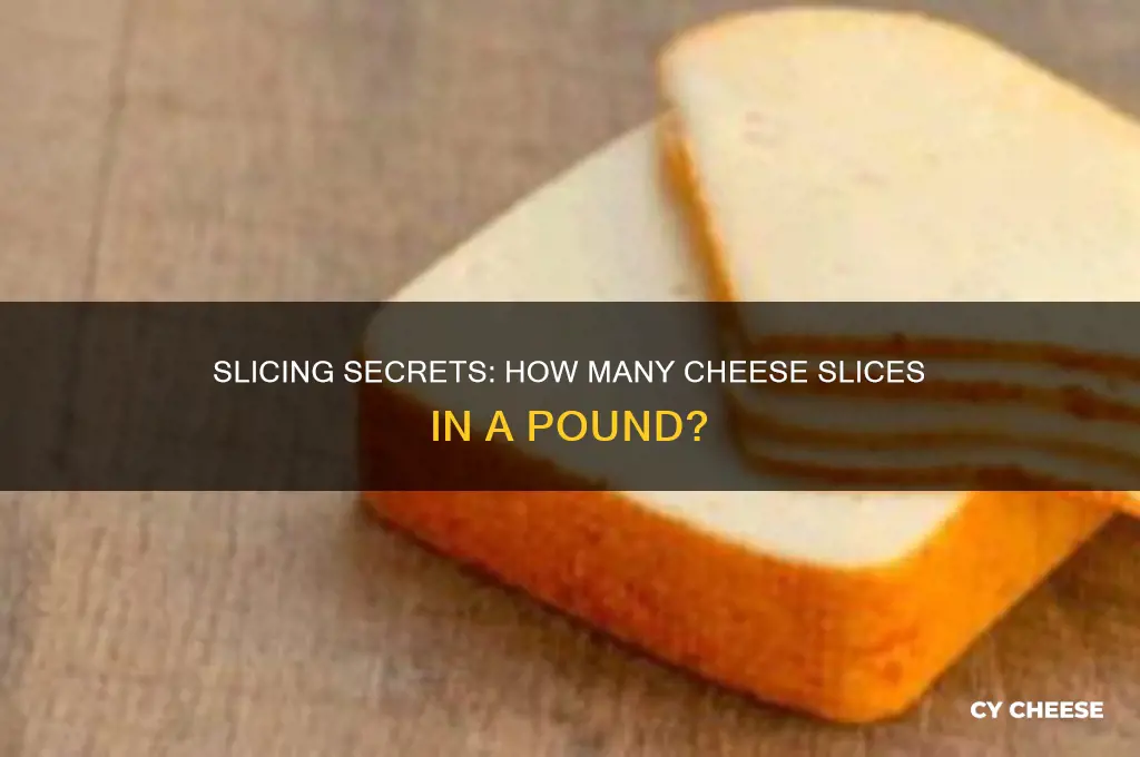 how many slices in a pound of cheese