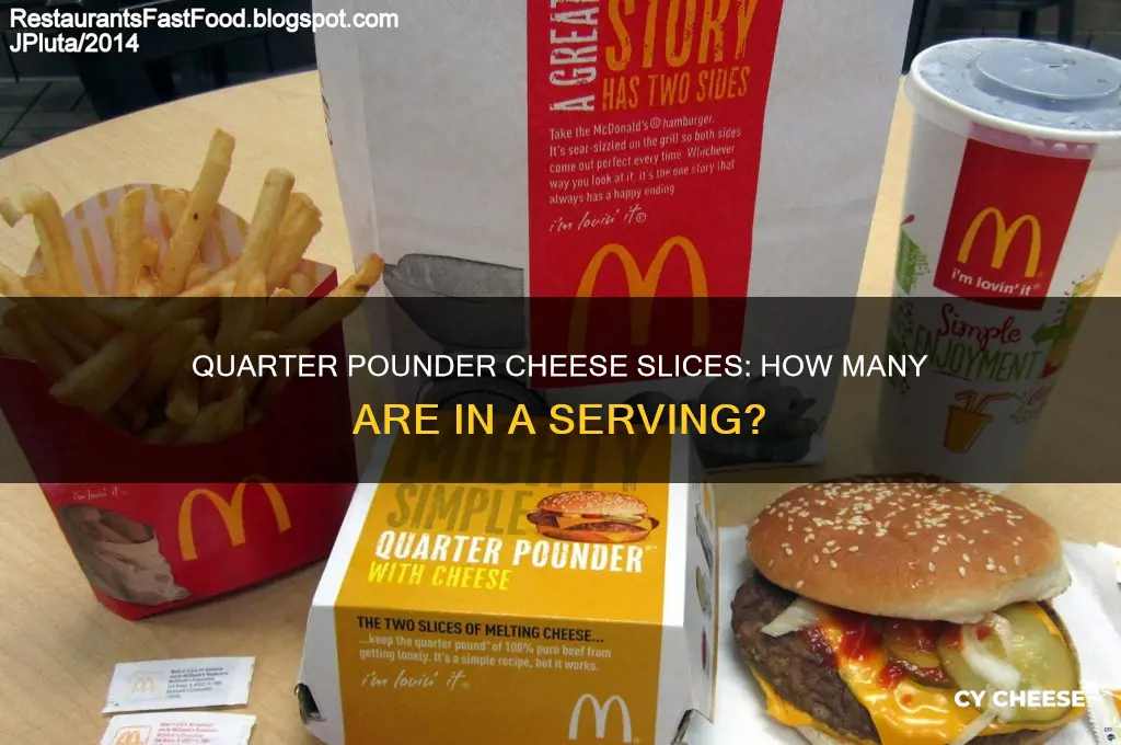 how many slices is a quarter pounder of cheese