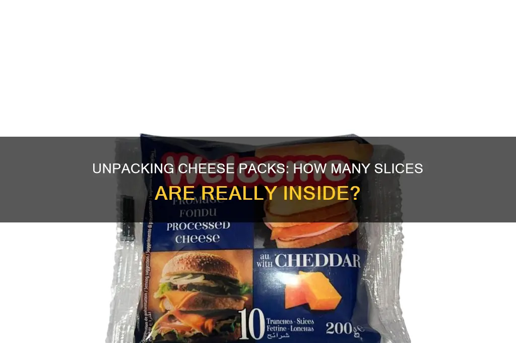 how many slices of cheese in a pcak
