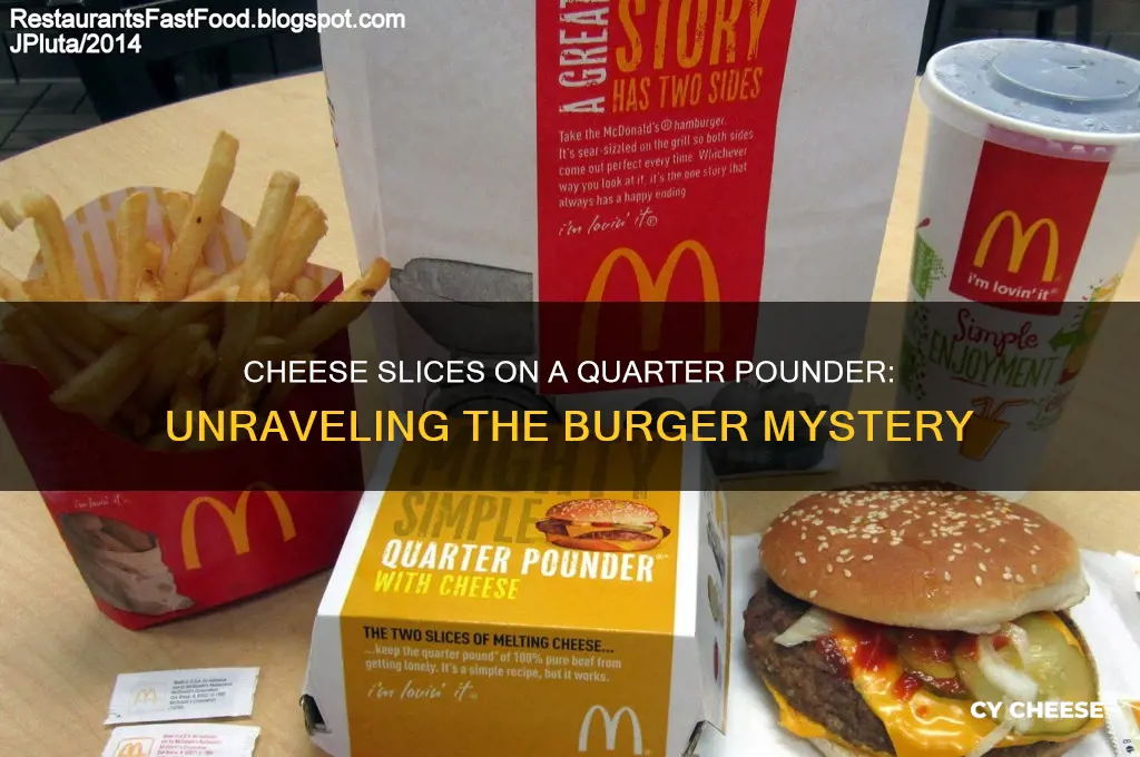 how many slices of cheese on a quarter