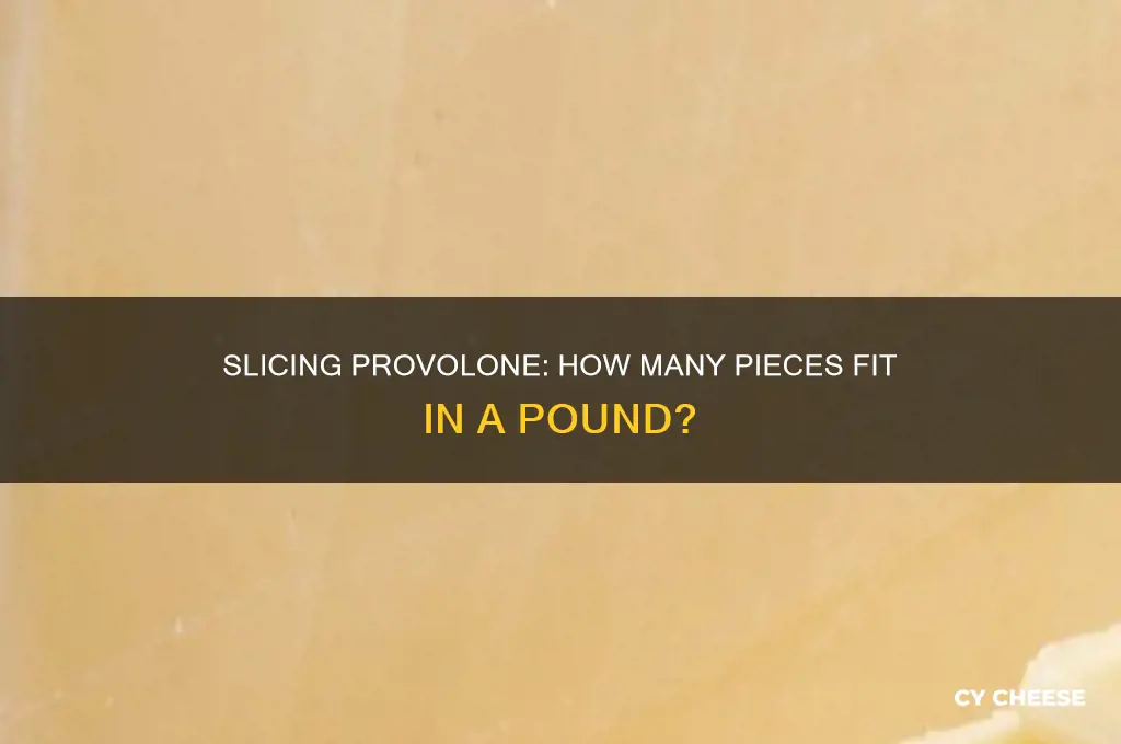 how many slices of provolone cheese in a pound