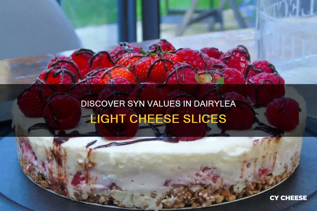 how many syns in dairylea light cheese slices