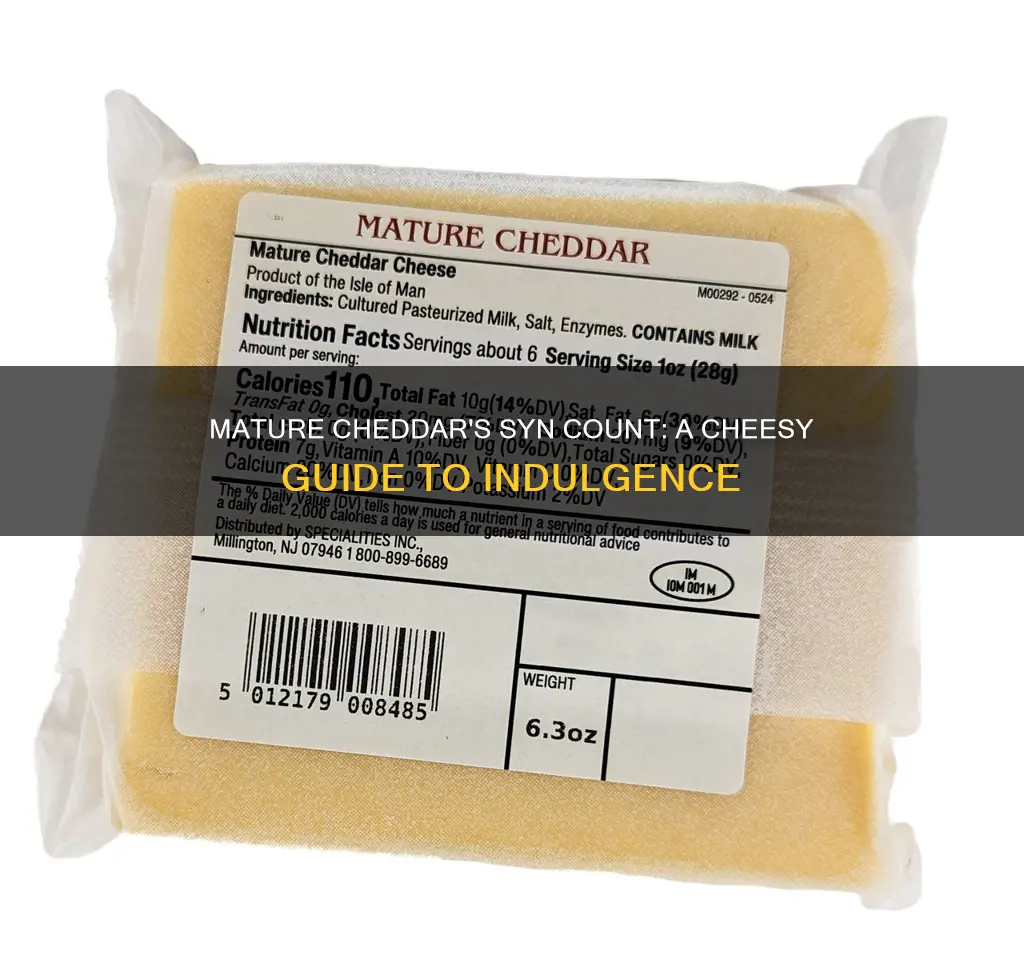 how many syns in mature cheddar cheese