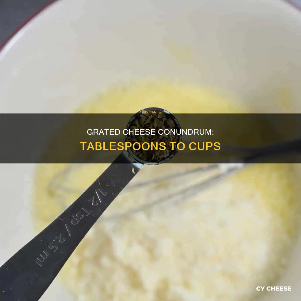 how many tablespoons in one cup of grated cheese