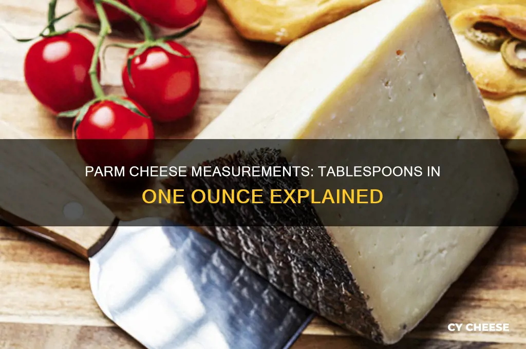 how many tablespoons in one ounce of parm cheese