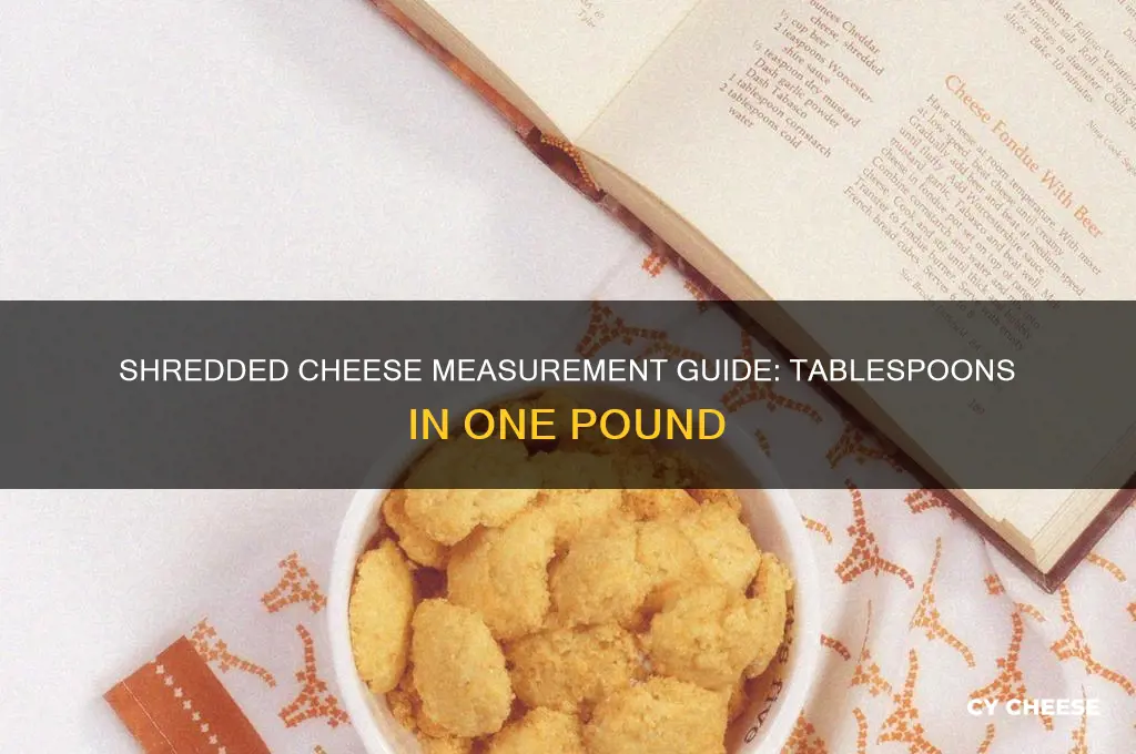 how many tablespoons in one pound of shredded cheese