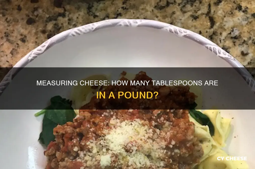 how many tablespoons of cheese in a pound
