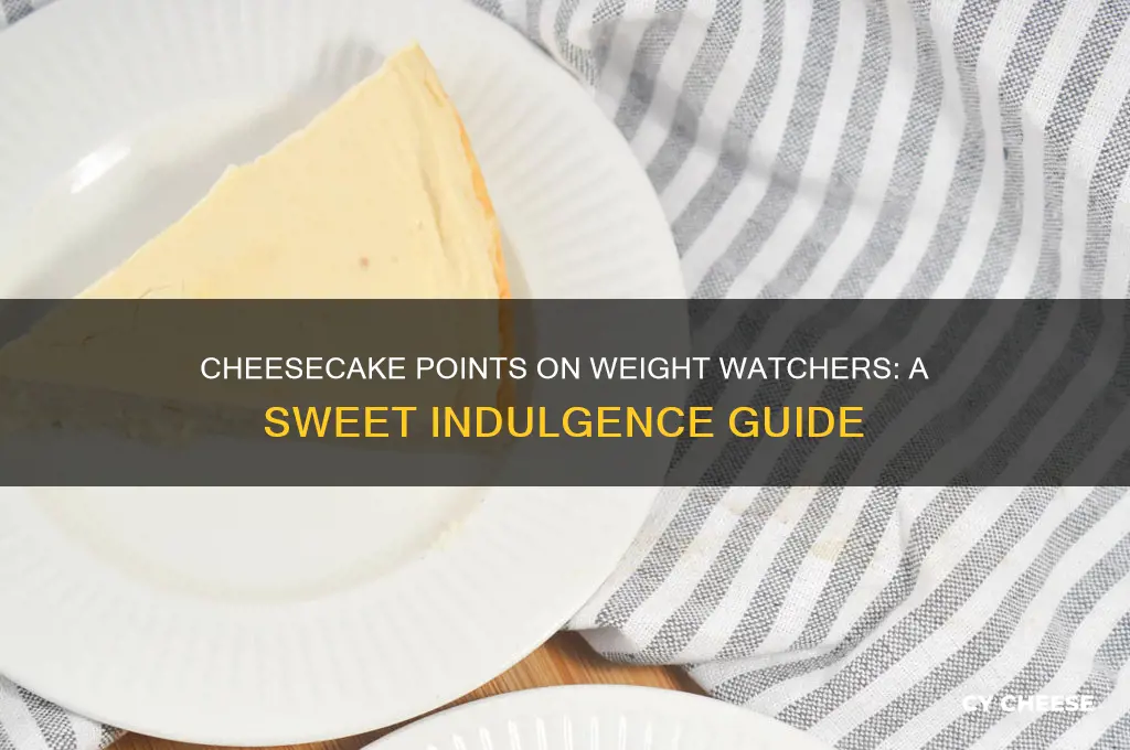 how many weight watcher points for cheese cake