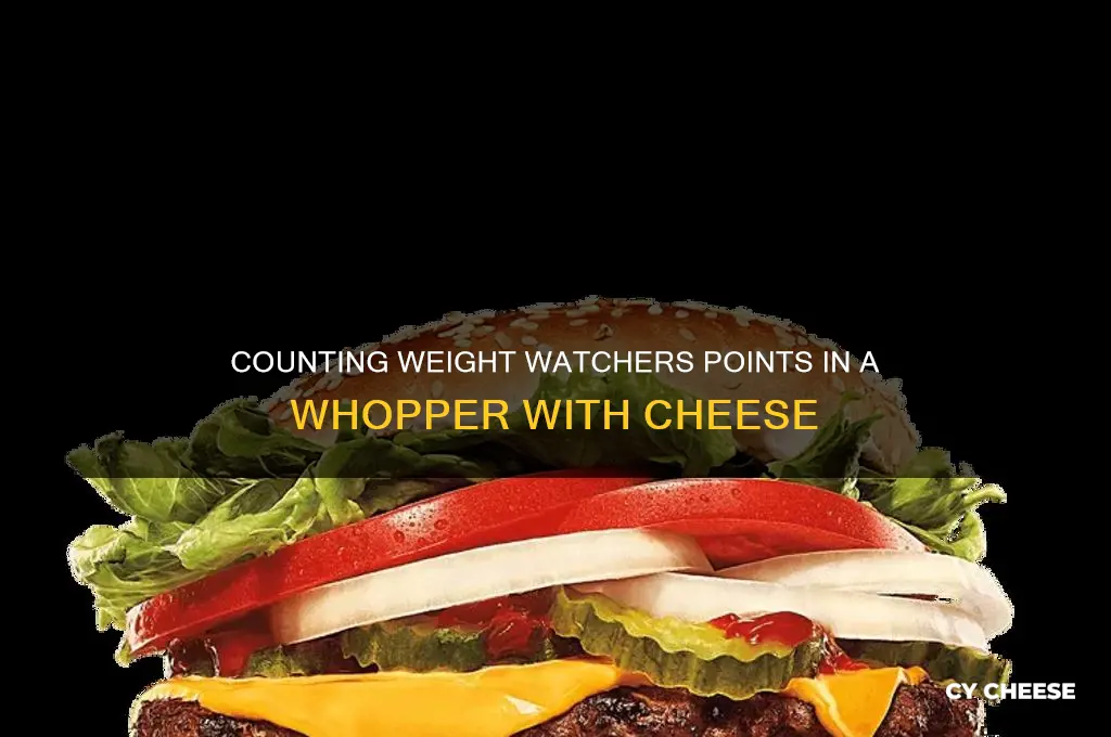 how many weight watcher points in whopper with cheese