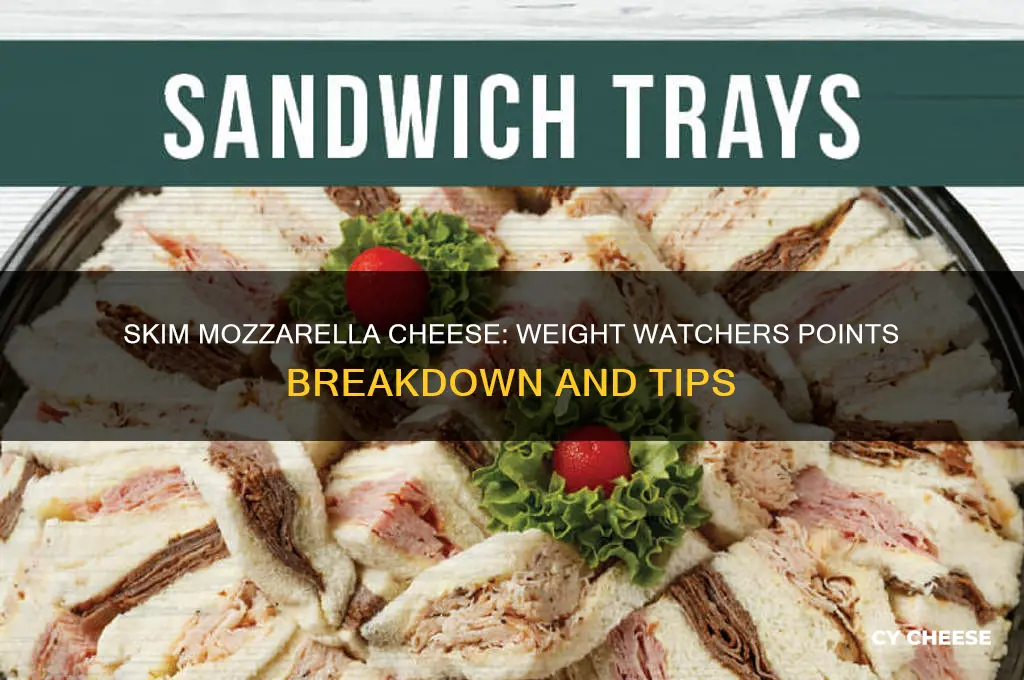 how many weight watcher points is skim mozarella cheese