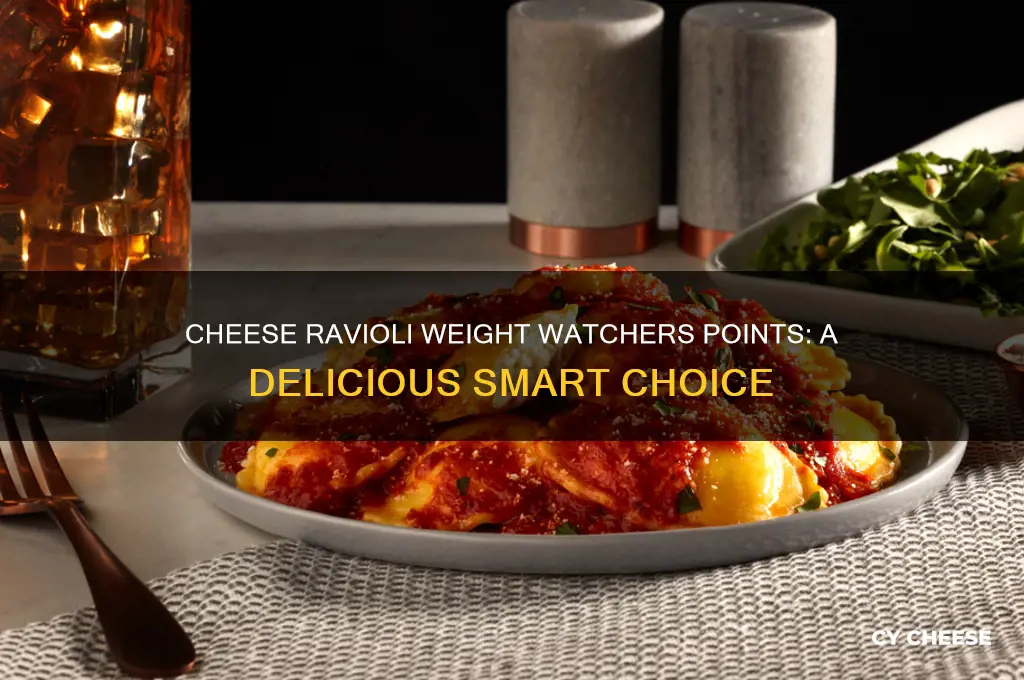 how many weight watchers points for cheese ravioli