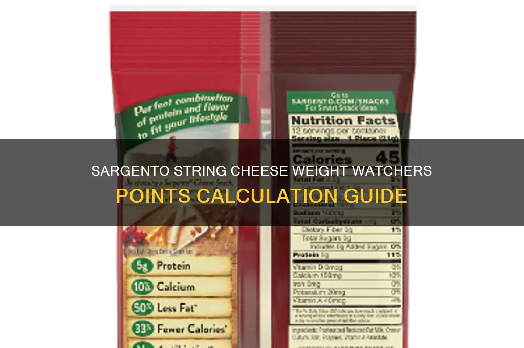 how many weight watchers points in sargento string cheese