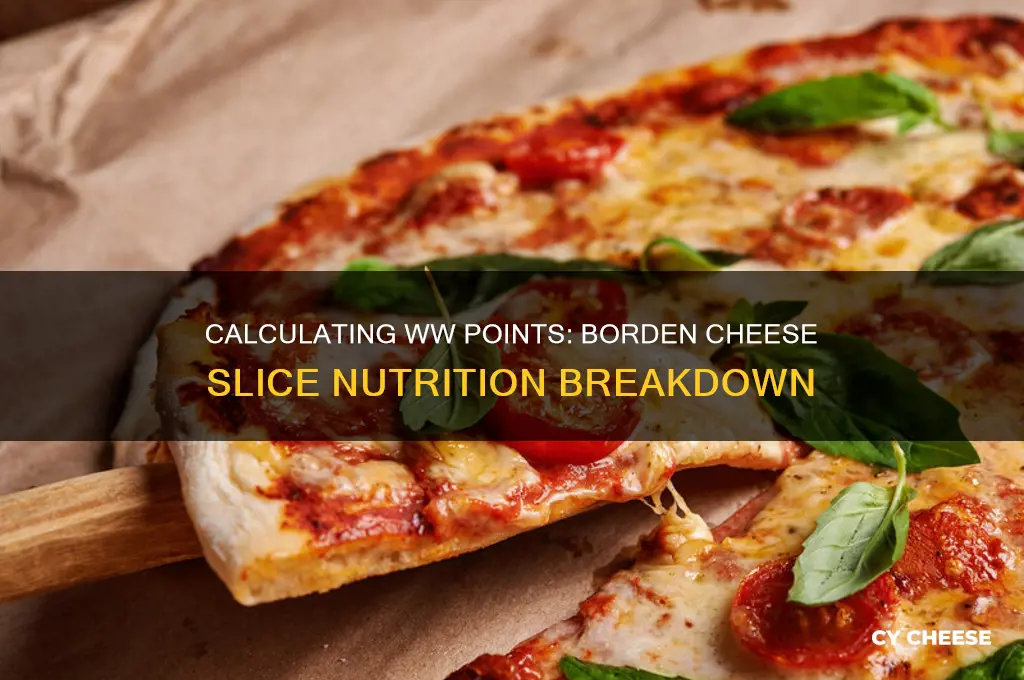 how many ww points in a slice of borden cheese