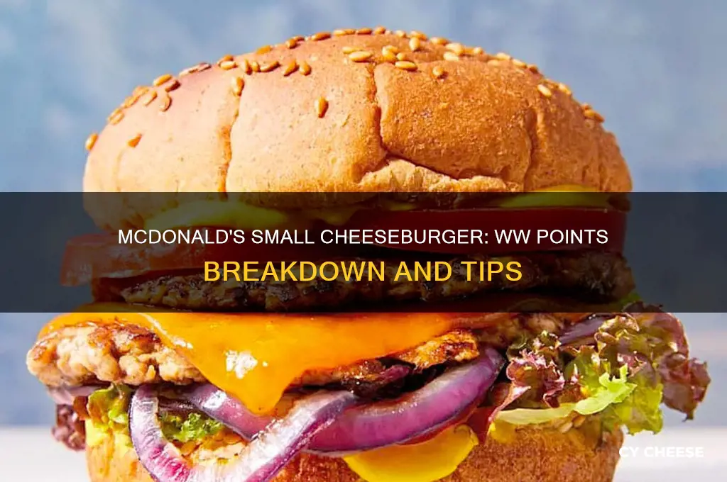 how many ww points is a small mcdonalds cheese burger