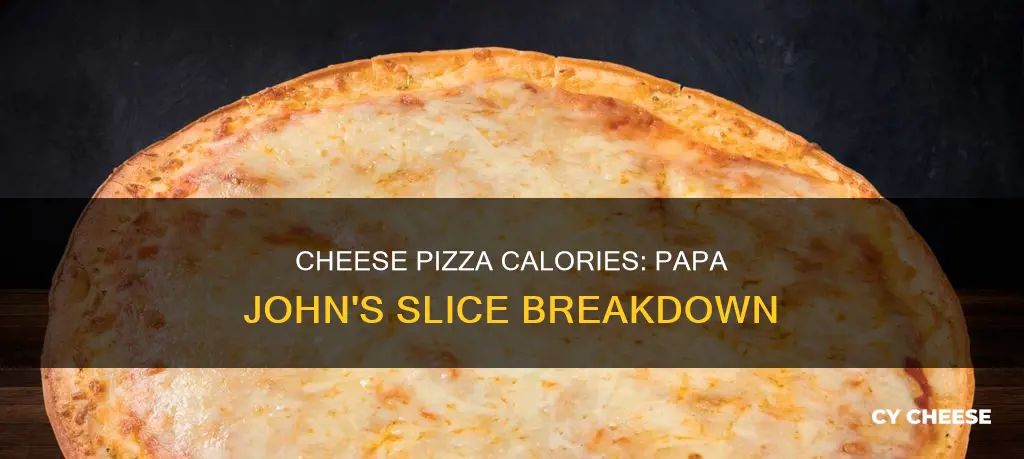 how manycalories insl ice of papas johns cheese pizza