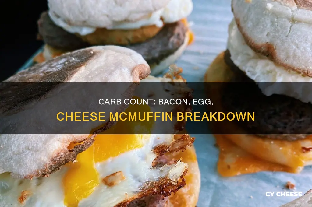 how manycarbs in a bacon egg cheese mcmuffin