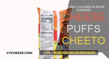 Calorie Count of Cheetos White Cheddar Cheese Puffs