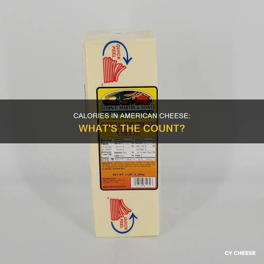 how meny calories in a serving of american cheese