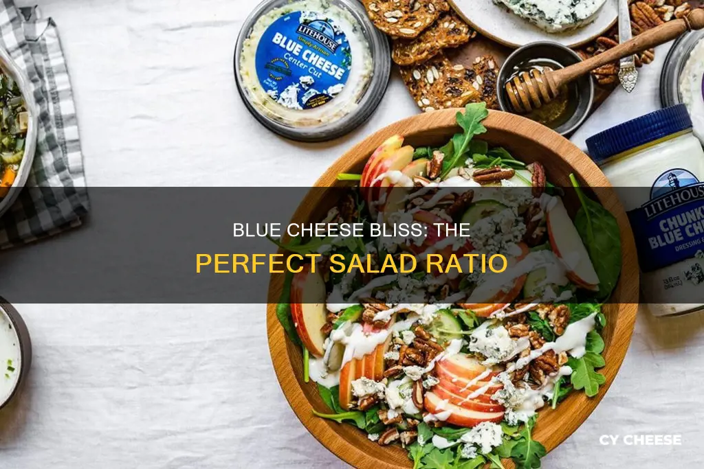 how mich bleu cheese per serving saladu