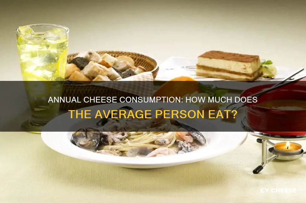how mich cheese does a person consume yearly