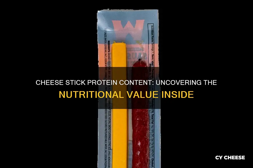 how mich protein is in a cheese stick